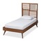 Baxton Studio Gemma Mid-Century Modern Transitional Walnut Brown Finished Wood Twin Size Platform Bed 187-11142-11159-Zoro - alternate 1